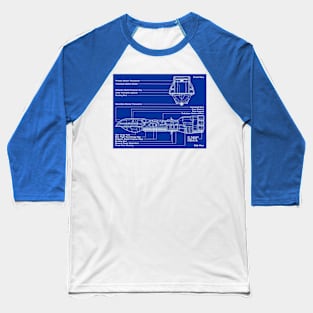 Imperial Dreadnaught Blueprint Baseball T-Shirt